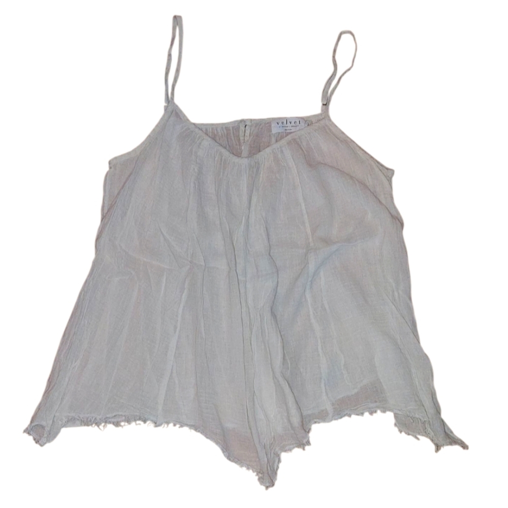 Velvet Ivory Cotton Gauze Top Sz M